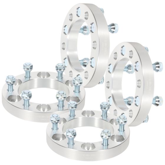 4Pcs 1" 6x5.5 Wheel Spacers 70.5mm 12x1.5 for 13-22 Ford Ranger 95-22 Toyota Tacoma 09-10 Hummer H3T