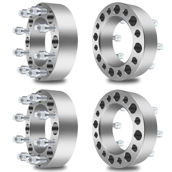 4Pcs 2" 8x6.5 Wheel Spacers 126.15mm 14x1.5 for 88-14 Chevy Avalanche Express Silverado Suburban GMC Savana Sierra 2500 3500