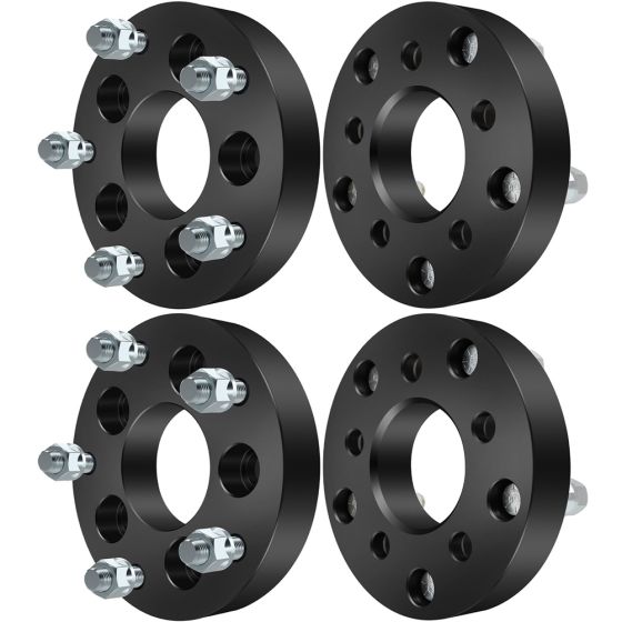4Pcs 1.25" 5x4.5 to 5x5.5 Wheel Adapters 73mm 1/2" for 67-11 Ford Mustang Ranger 80-12 Jeep Grand Cherokee Liberty Wrangler