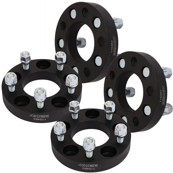 4Pcs 1" 5x4.5 5x114.3 Wheel Spacers 73mm 12x1.5 for 98-20 Toyota Camry Sienna Solara Tacoma 07-17 Jeep Compass Patriot