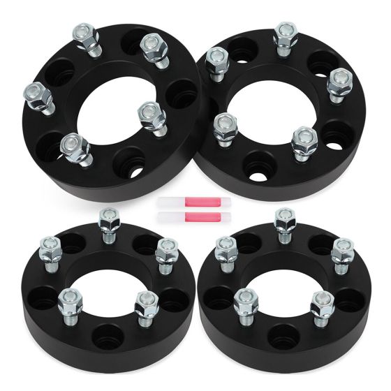 4Pcs 1.25" 5x5.5 to 5x4.5 Wheel Adapters 82.5mm 1/2" for 85-02 Chevy Astro 85-02 GMC Safari 99-18 Jeep Commander Grand Cherokee Wrangler
