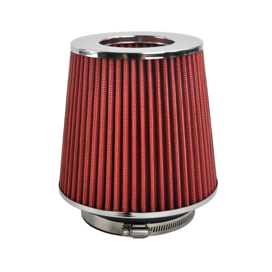 Washable 5.5" Height Round Tapered Clamp-On Air Intake Filter Universal for 3" 3.5" 4"