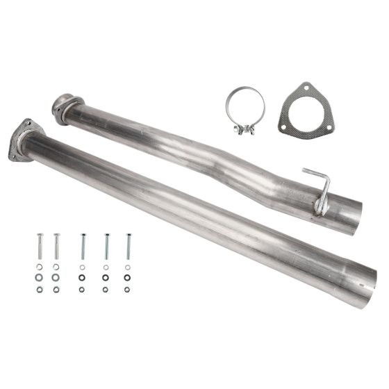 2011-2017 Ford Powerstroke 6.7L Diesel F250 F350 F450 F550 Super Duty 4.0" Cat & DPF Delete Pipe with Bolt Kit