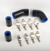 2004-2005 Chevy GMC 2500HD 6.6L Duramax LLY Intercooler Boot Silicone Hose Kit Black