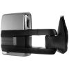 Tow Mirror Chrome Pair for 1999-2002 Chevy Silverado GMC Sierra 1500 2500 HD Power Heated Turn Signal Arrow Clearance Light