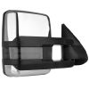 Tow Mirror Chrome Pair for 1999-2002 Chevy Silverado GMC Sierra 1500 2500 HD Power Heated Turn Signal Arrow Clearance Light