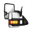 Towing Mirror Chrome Pair for 2003-2007 Chevy Silverado GMC Sierra 1500 2500 3500 Classic Power Heated Turn Signal Puddle Auxiliary Light