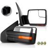 Towing Mirror Chrome Pair for 2004-2014 Ford F150 Pickup Truck Power Heated Turn Signal Puddle Light