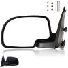 Side View Mirror For 99-06 Chevrolet Silverado 1500 GMC Sierra 1500 Black Left