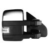 Towing Mirror Chrome Pair for 2004-2014 Ford F150 Power Heated Turn Signal Puddle Clearance Auxiliary Light