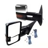 Tow Mirrors Chrome Pair for 2007-2021 Toyota Tundra Power Heated Turn Signal Parallel Auxiliary Light