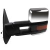 Tow Mirrors Chrome Pair for 2007-2021 Toyota Tundra Power Heated Turn Signal Parallel Auxiliary Light