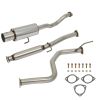1992-2000 Honda Civic 1.6L 4" Rolled Muffler Tip 2.25" Stainless Catback Exhaust System