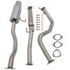 1992-2000 Honda Civic 1.5L 1.6L Catback Exhaust System 4.5" Rolled Flat Muffler Tip 2.25"