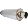 2.5" Inlet 19" Long 4" Burnt Tip Blue Exhaust Muffler Remove Silencer Kit