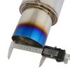 2.5" Inlet 19" Long 4" Burnt Tip Blue Exhaust Muffler Remove Silencer Kit