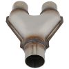 Dual Stainless Exhaust Y-Pipe Adapter Connector Coupling 2" Single To 2"