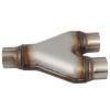 Dual Stainless Exhaust Y-Pipe Adapter Connector Coupling 2" Single To 2"