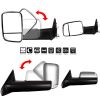 Tow Mirrors Chrome Pair for 2009-2018 Dodge Ram 1500 2500 3500 Power Heated Turn Signal Arrow Puddle Light