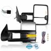 Towing Mirror Chrome Pair for 2014-2018 Chevy Silverado GMC Sierra 1500 2500 3500 HD Power Heated Turn Signal Clearance Arrow Light