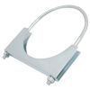 5" U BOLT CLAMP Saddle Style 5/16" Rod Economy Exhaust Clamp Mild Steel