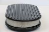15" Oval Full Finned Black Aluminum Air Cleaner Assembly for SBC BBC Chevy GMC Ford Mopar