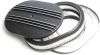12" Oval Half Finned Black Aluminum Air Cleaner Assembly for 5 1/8" Carburetors Ford Chevy Hot Rod Rat Rod Muscle Car